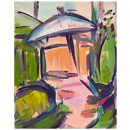Garten mit Sonnenschirm